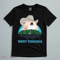 West Virginia Cowboy Cat Singing Meme Meowdy T-Shirt thumb 5