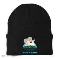 West Virginia Cowboy Cat Singing Meme Meowdy Beanie thumb 0