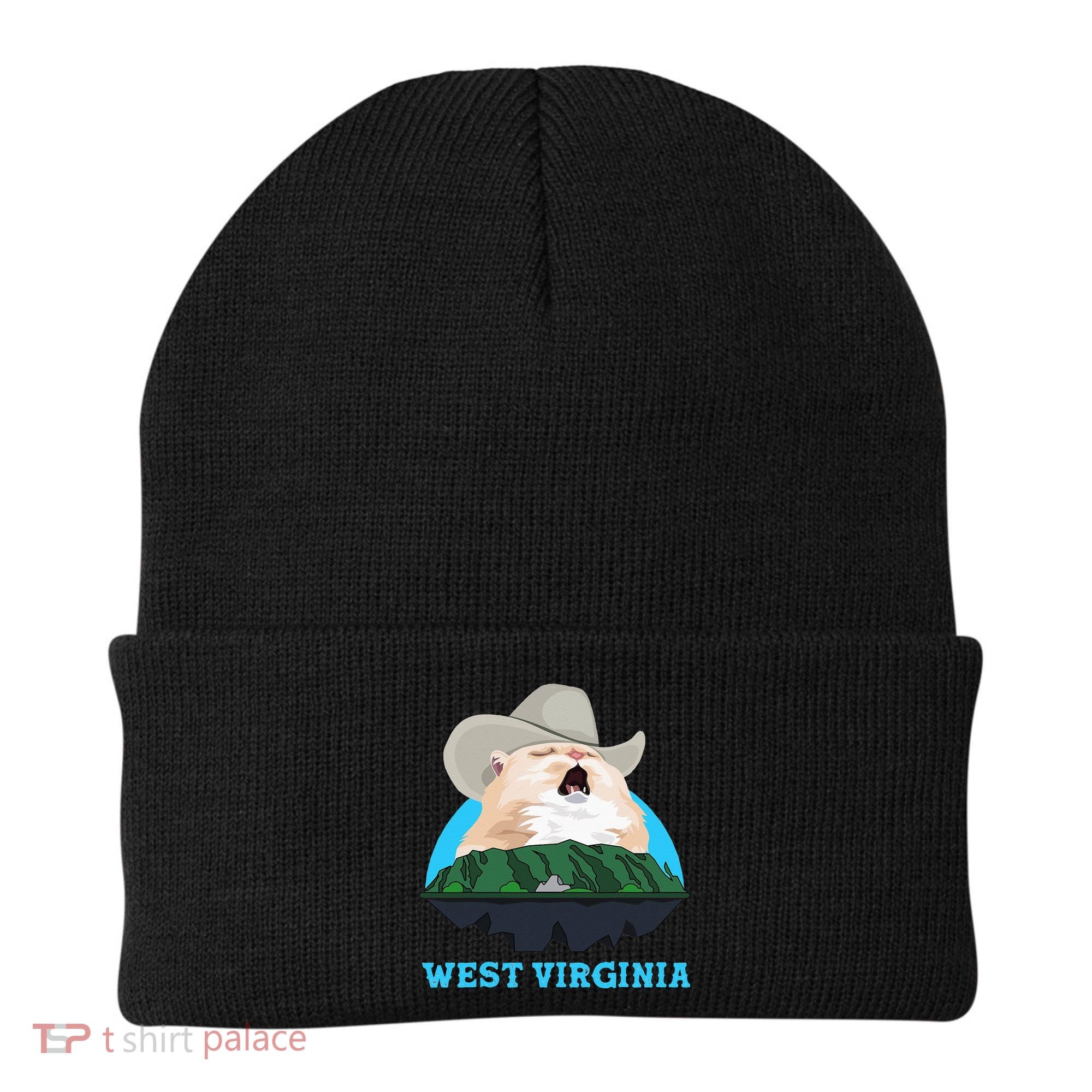 West Virginia Cowboy Cat Singing Meme Meowdy Beanie
