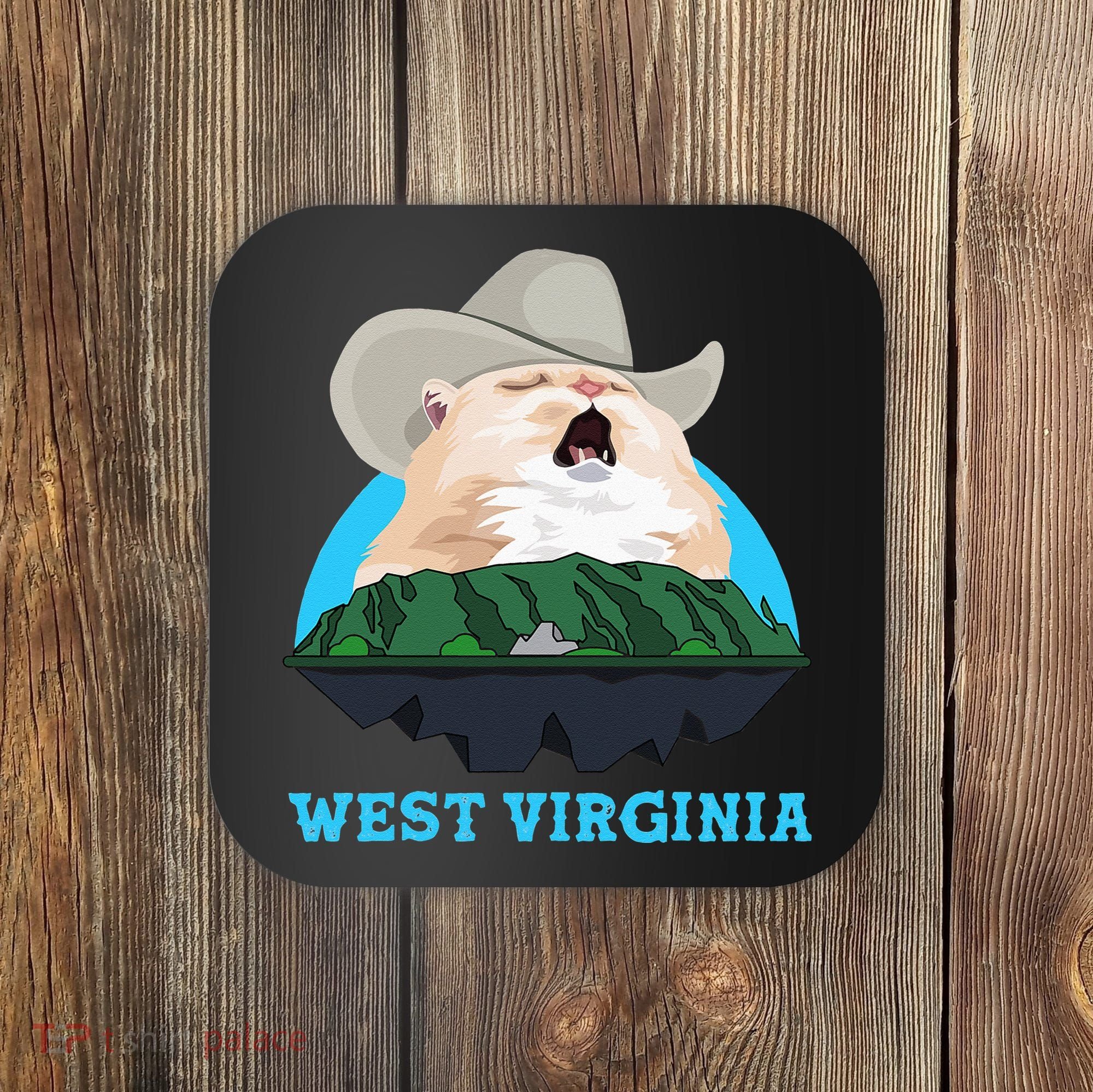 West Virginia Cowboy Cat Singing Meme Meowdy Coaster
