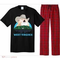 West Virginia Cowboy Cat Singing Meme Meowdy Pajama Set thumb 0