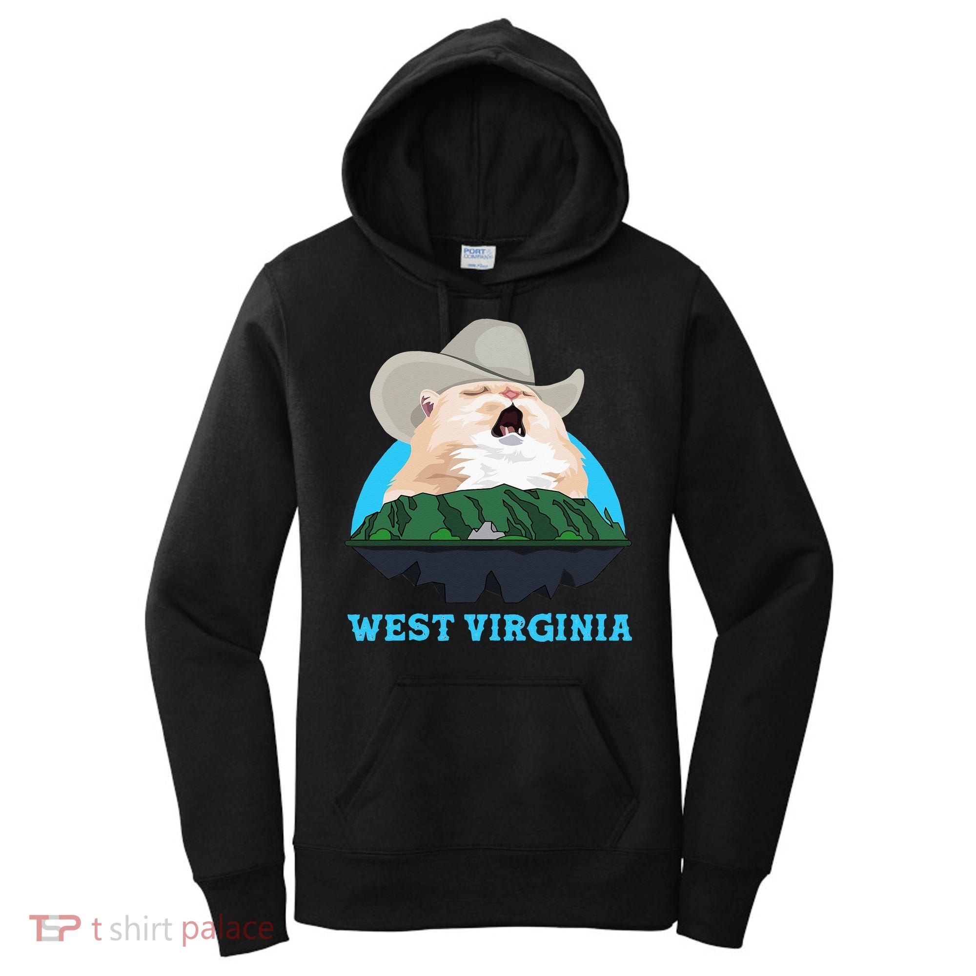 West Virginia Cowboy Cat Singing Meme Meowdy Women's Hoodie