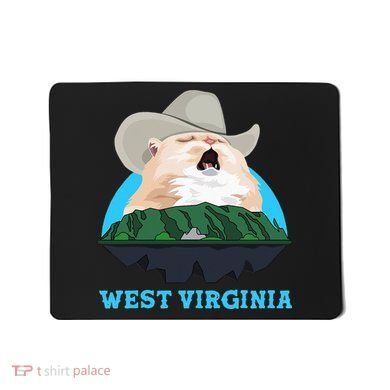 West Virginia Cowboy Cat Singing Meme Meowdy Mousepad