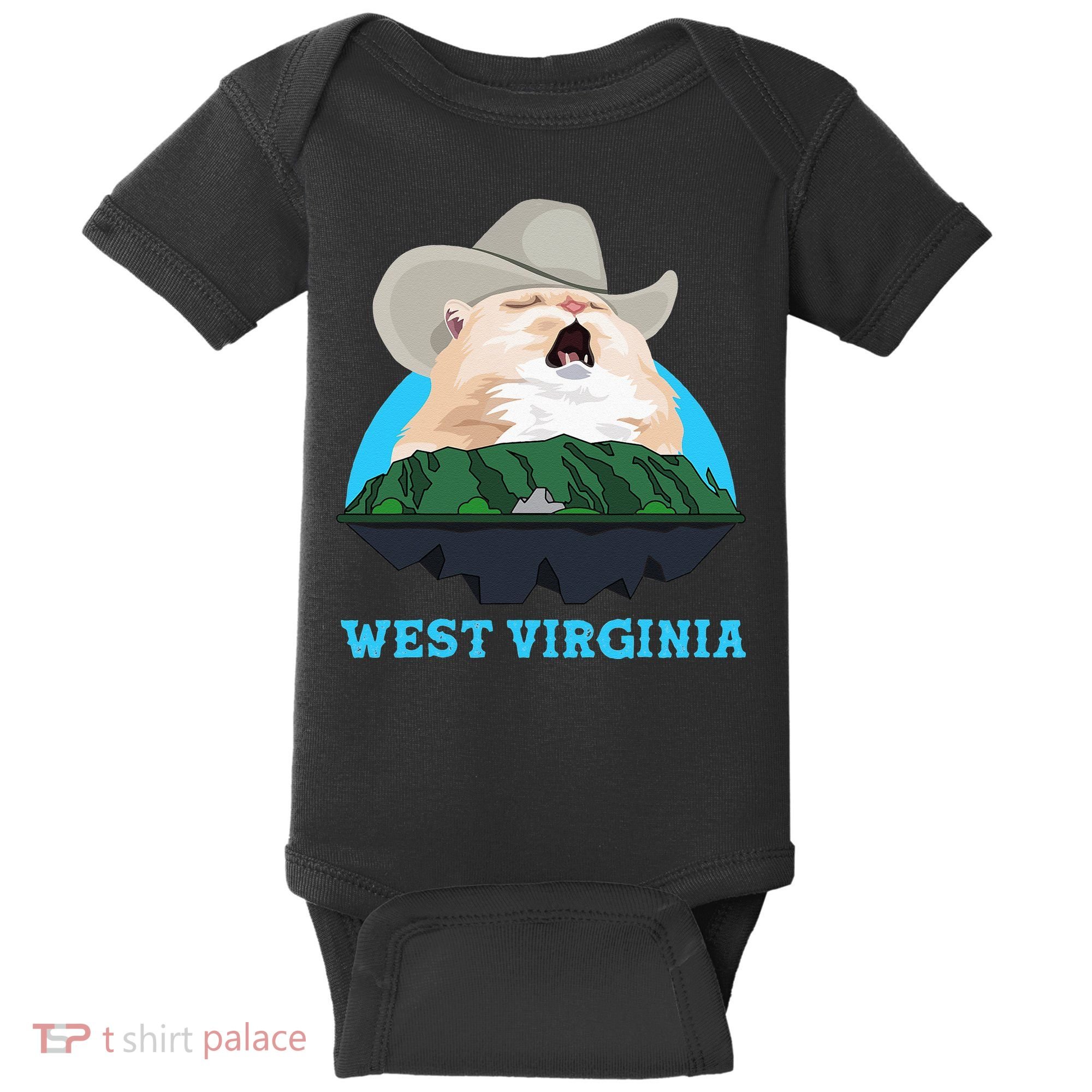 West Virginia Cowboy Cat Singing Meme Meowdy Baby Bodysuit