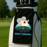 West Virginia Cowboy Cat Singing Meme Meowdy Golf Towel thumb 2
