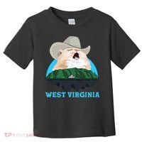 West Virginia Cowboy Cat Singing Meme Meowdy Toddler T-Shirt thumb 0