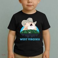 West Virginia Cowboy Cat Singing Meme Meowdy Toddler T-Shirt thumb 2