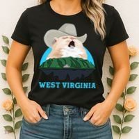 West Virginia Cowboy Cat Singing Meme Meowdy Women's T-Shirt thumb 2
