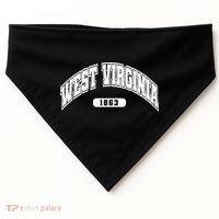 West Virginia Collegiate Style 1863 USA-Made Doggie Bandana thumb 0