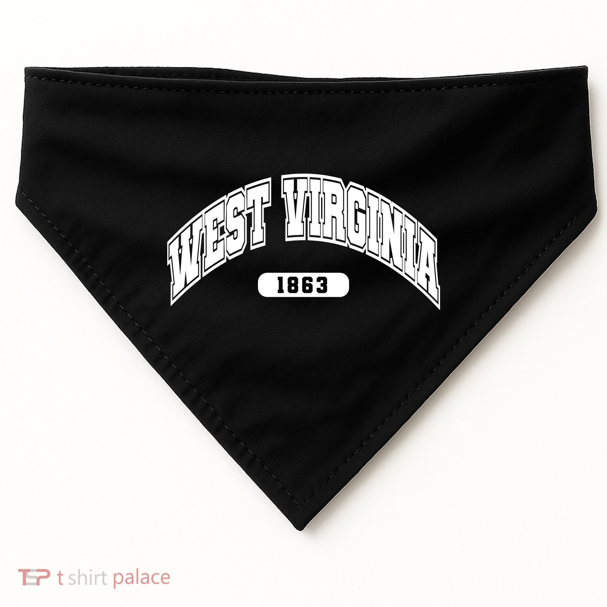 West Virginia Collegiate Style 1863 USA-Made Doggie Bandana