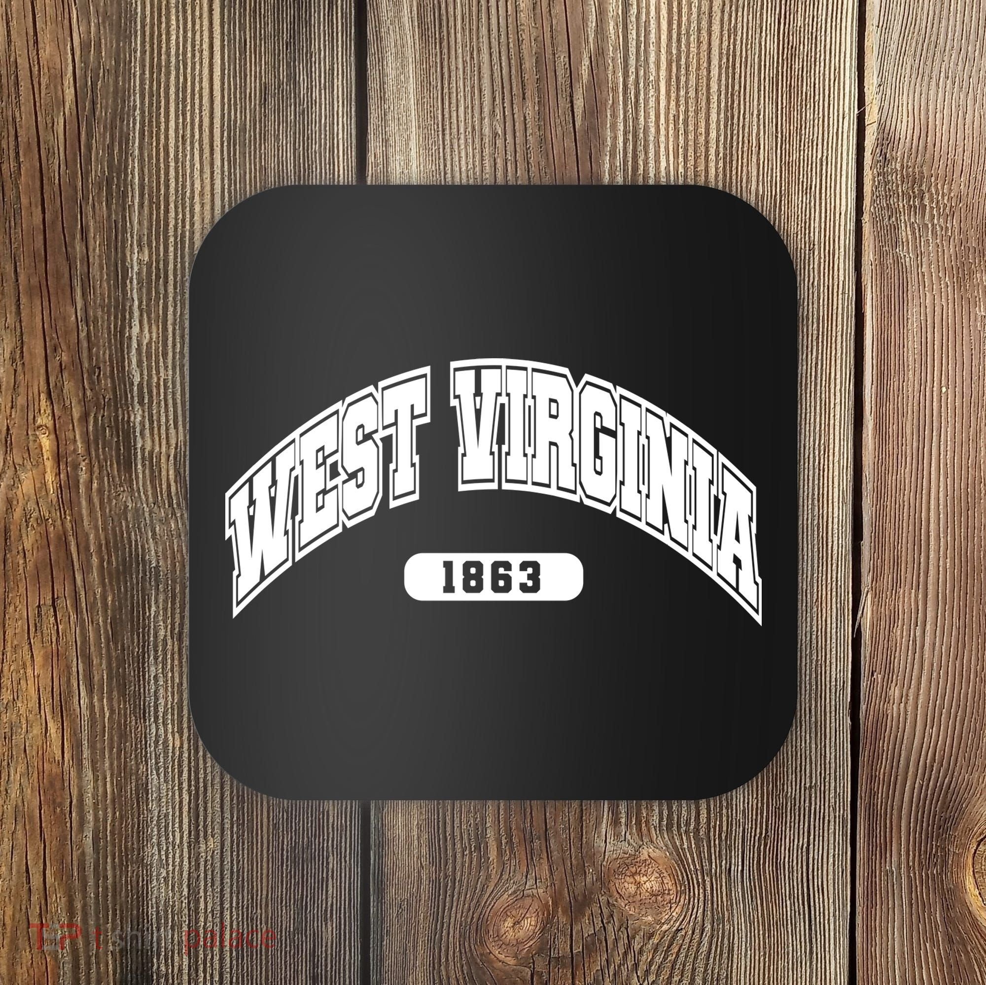 West Virginia Collegiate Style 1863 Coaster