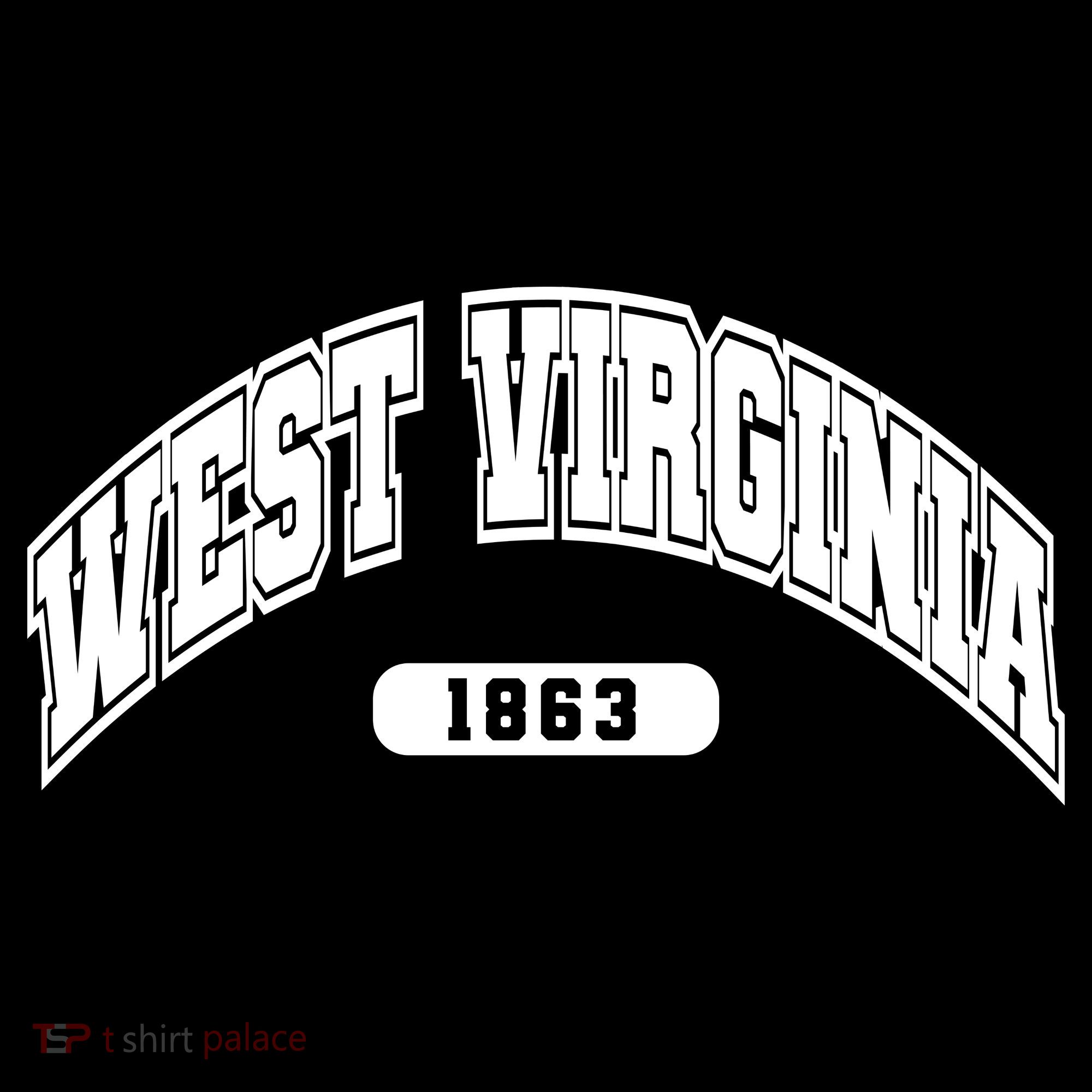 West Virginia Collegiate Style 1863 Ornament
