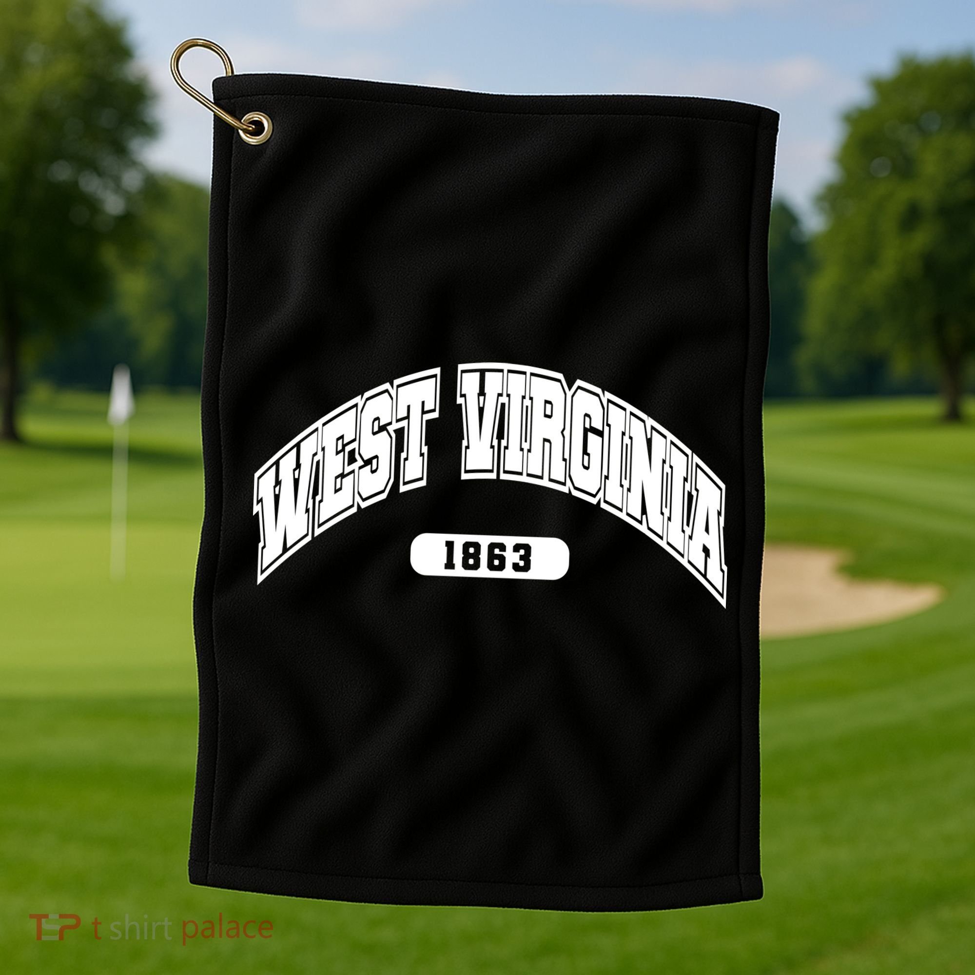 West Virginia Collegiate Style 1863 Golf Towel