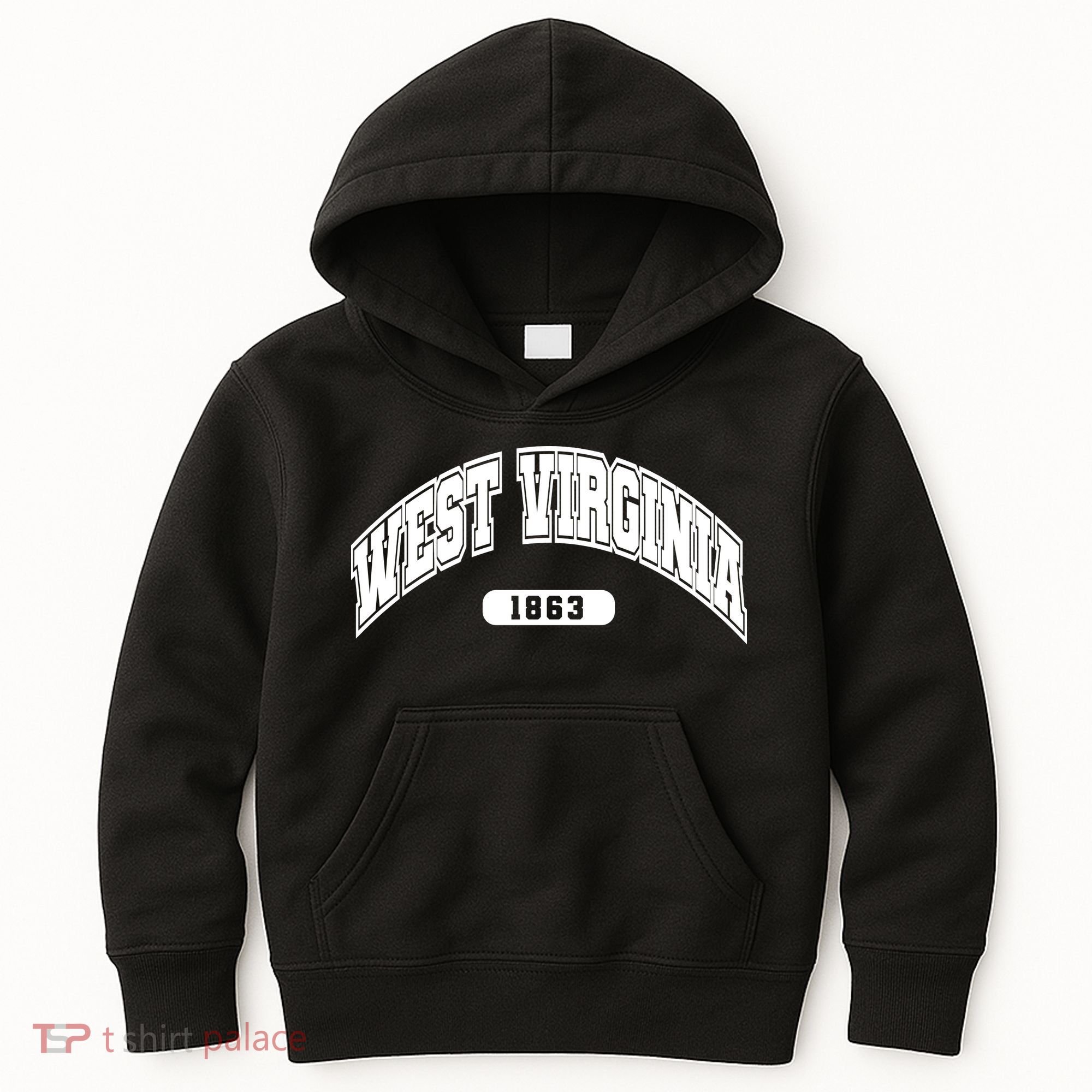 West Virginia Collegiate Style 1863 Kids Hoodie
