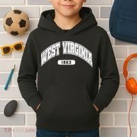 West Virginia Collegiate Style 1863 Kids Hoodie thumb 2