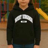 West Virginia Collegiate Style 1863 Kids Hoodie thumb 3