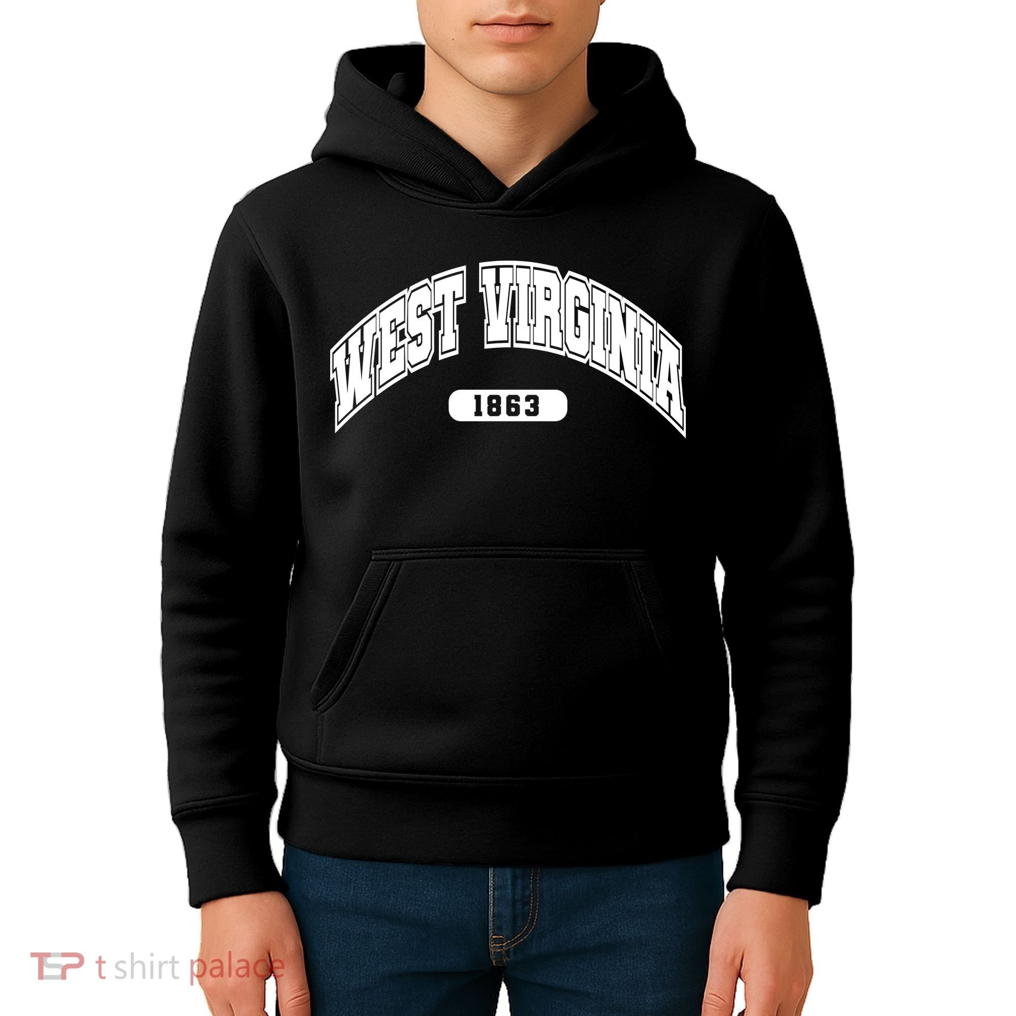West Virginia Collegiate Style 1863 Kids Hoodie