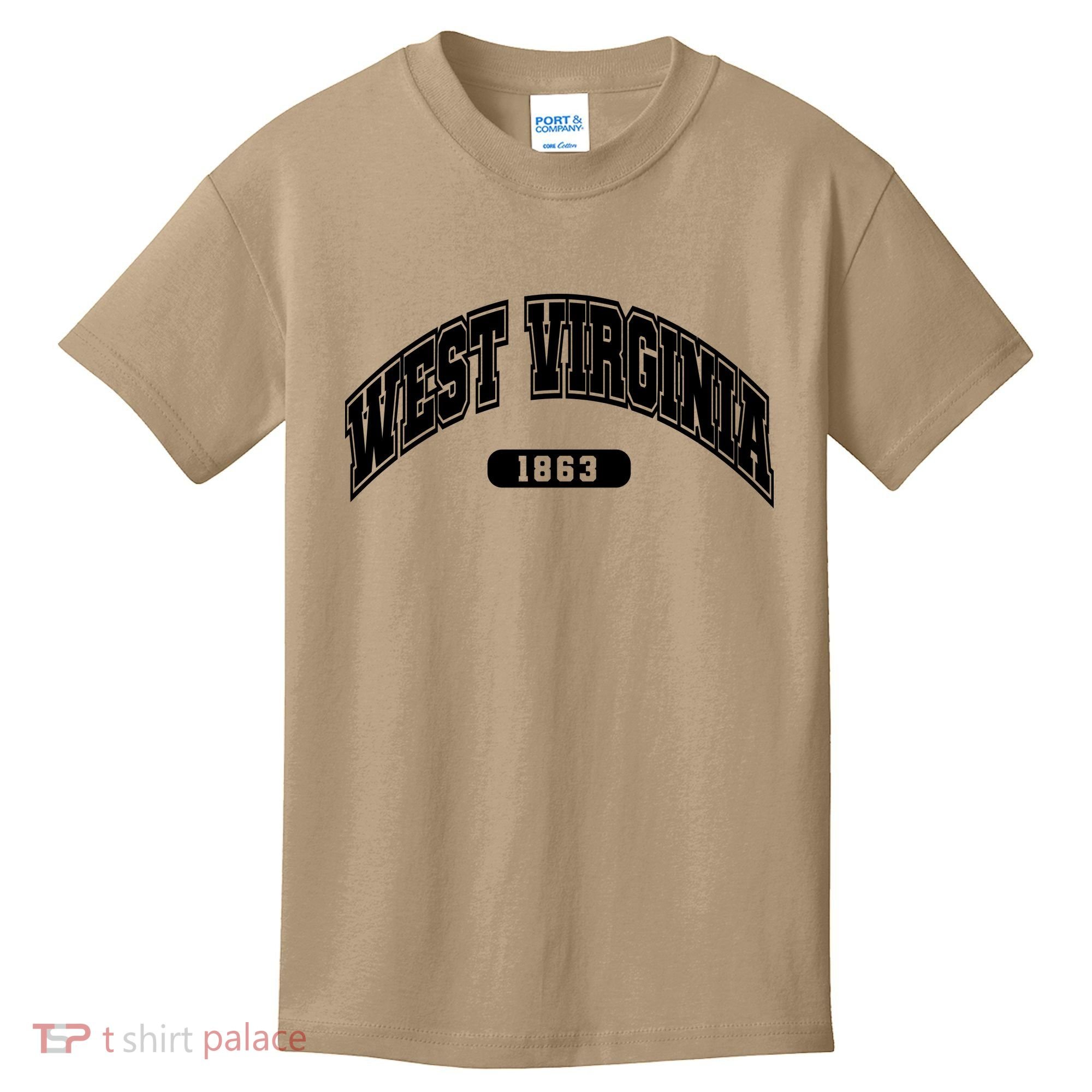 West Virginia Collegiate Style 1863 Kids T-Shirt
