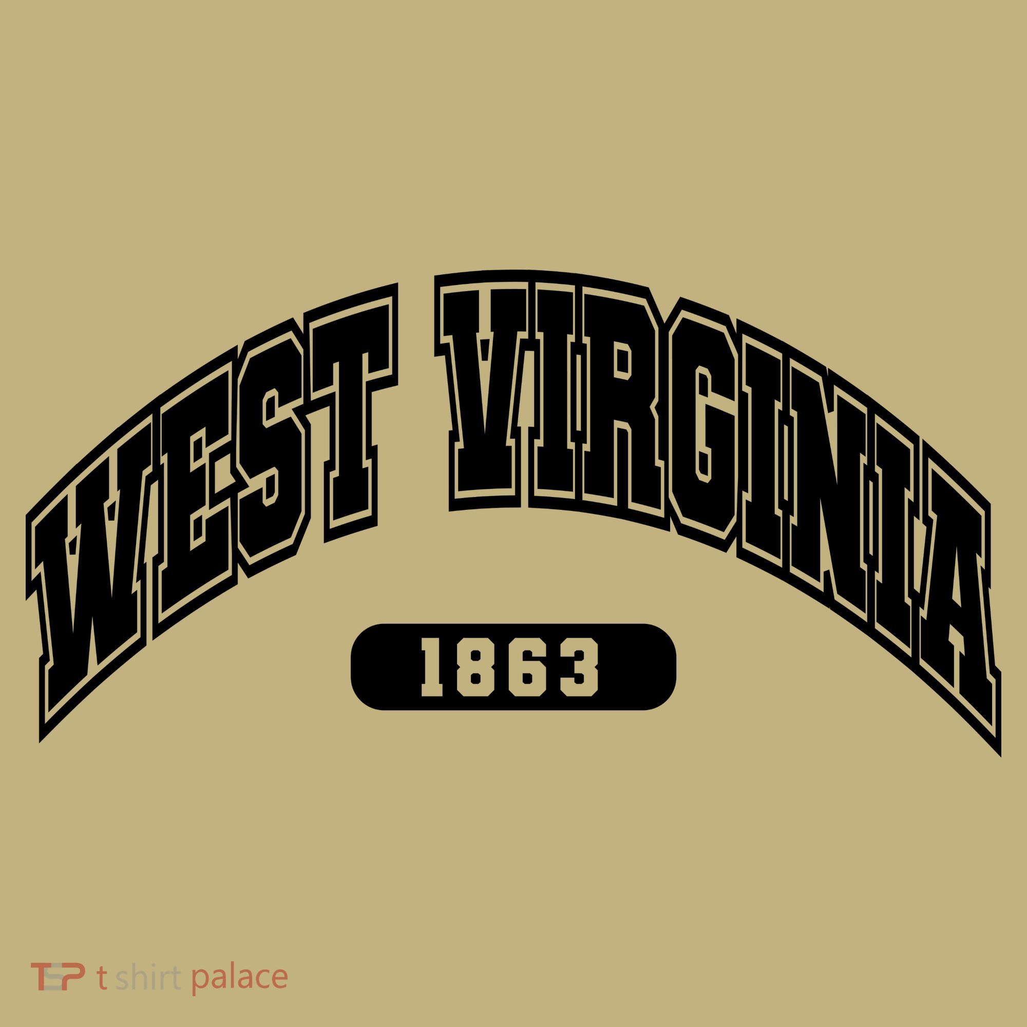 West Virginia Collegiate Style 1863 Kids T-Shirt