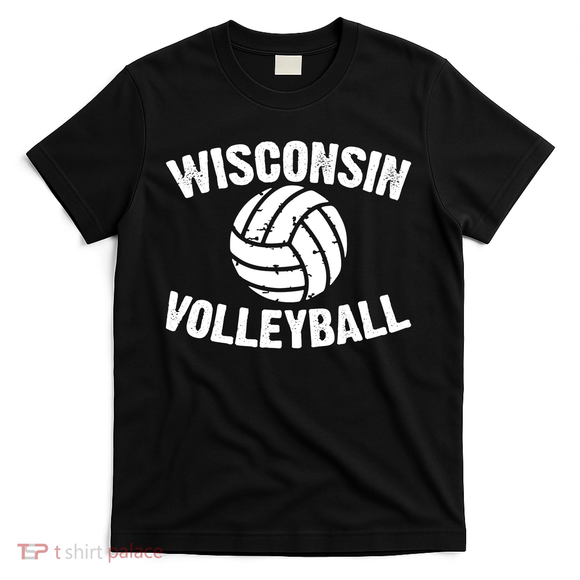 Wisconsin Volleyball Classic Style Vintage Distressed T-Shirt