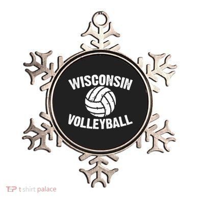 Wisconsin Volleyball Classic Style Vintage Distressed Ornament