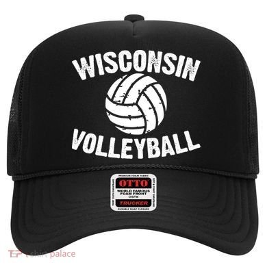 Wisconsin Volleyball Classic Style Vintage Distressed Hat