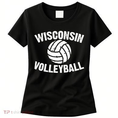 Wisconsin Volleyball Classic Style Vintage Distressed Women's T-Shirt