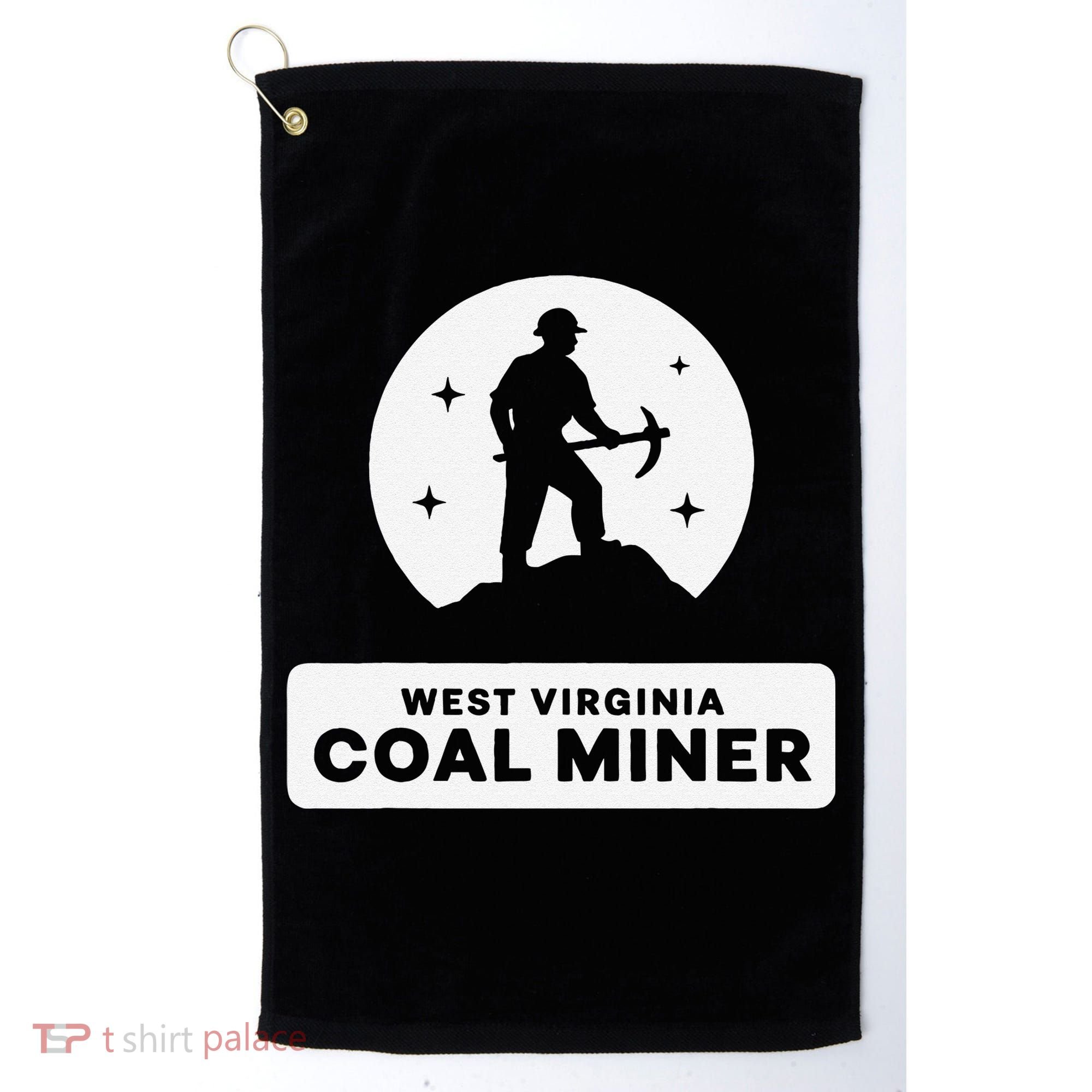 West Virginia Coal Miner Golf Towel