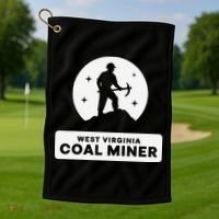 West Virginia Coal Miner Golf Towel thumb 1