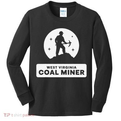 West Virginia Coal Miner Kids Long Sleeve Shirt