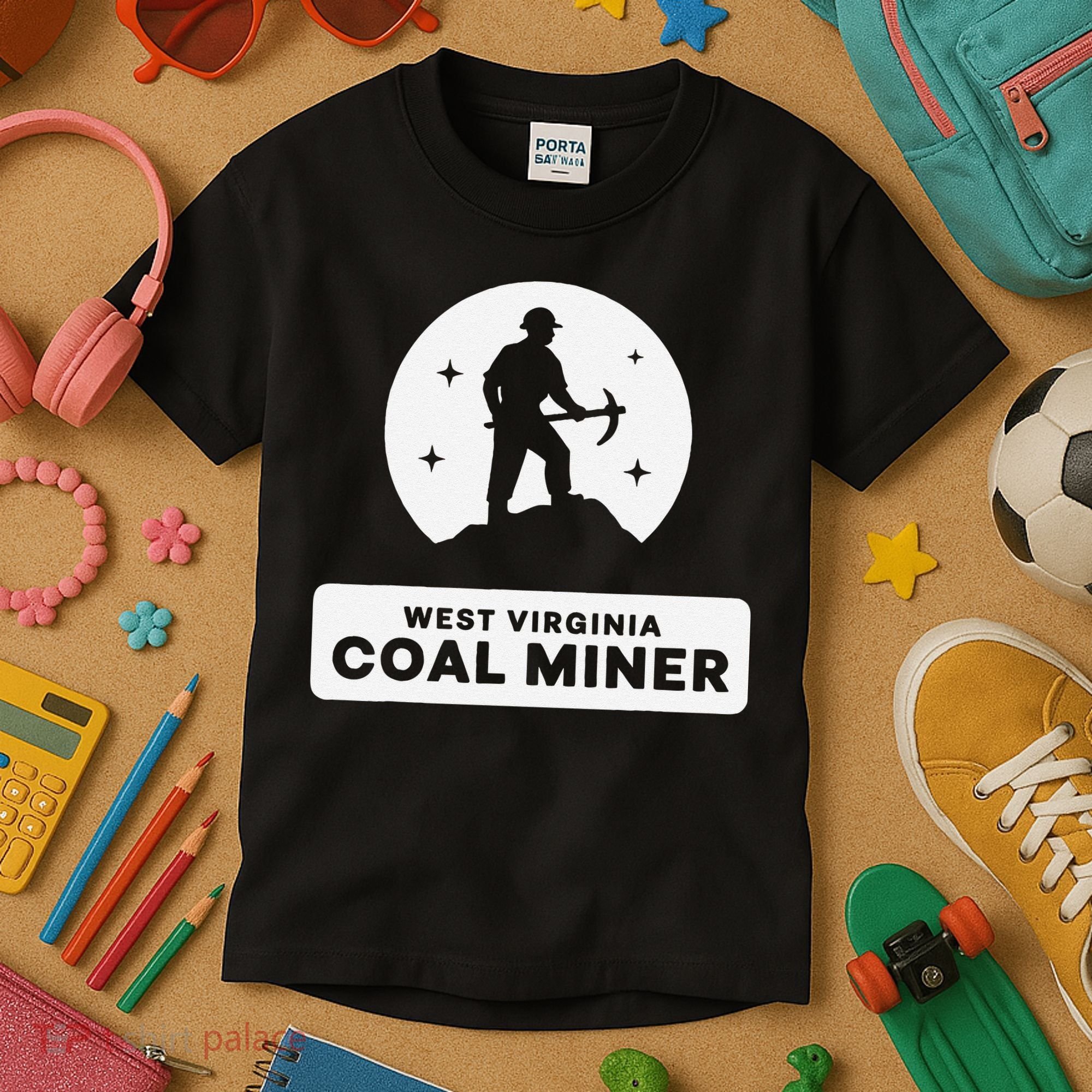 West Virginia Coal Miner Kids T-Shirt