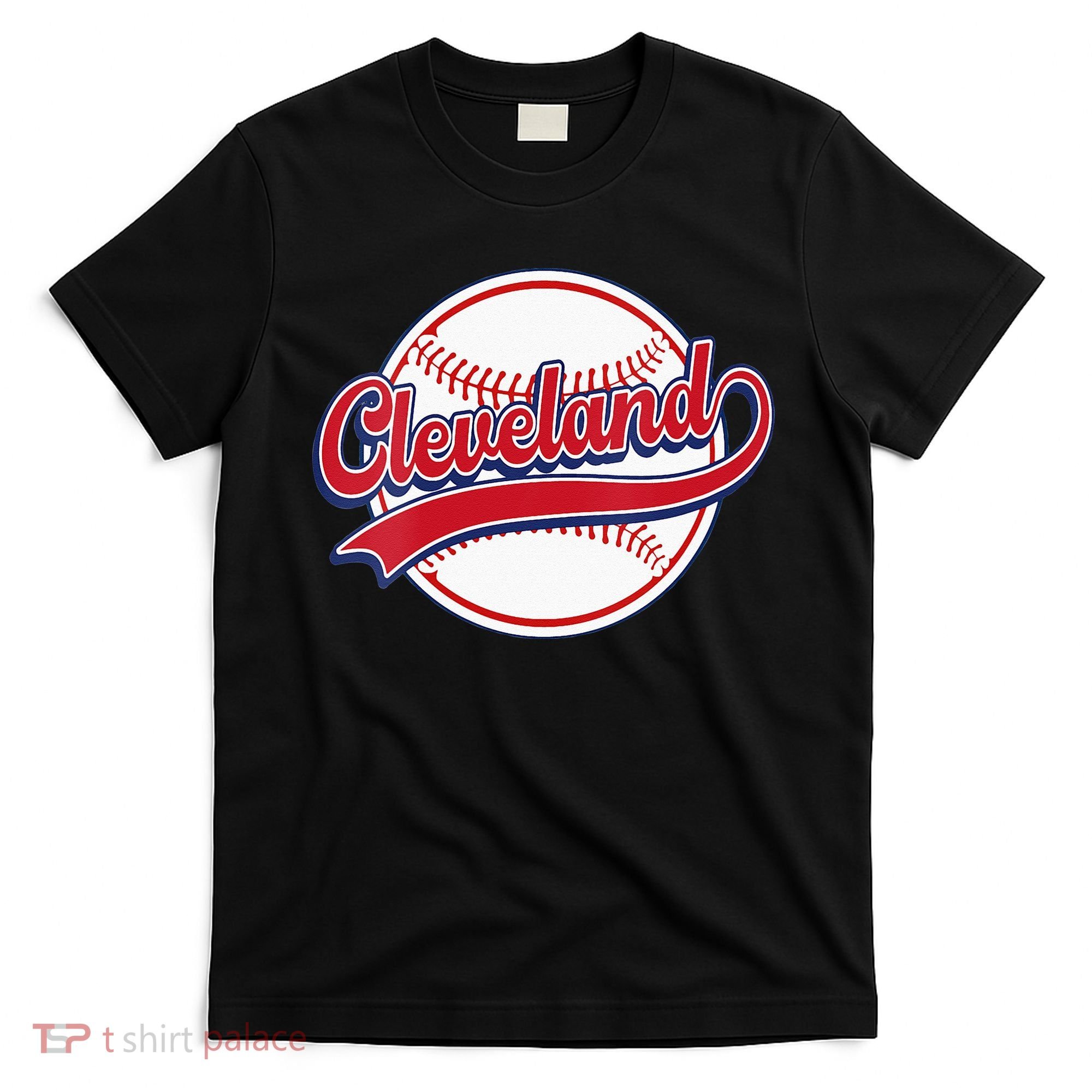 Womens Vintage Cleveland Cityscape Baseball Lover Player And Fans T-Shirt