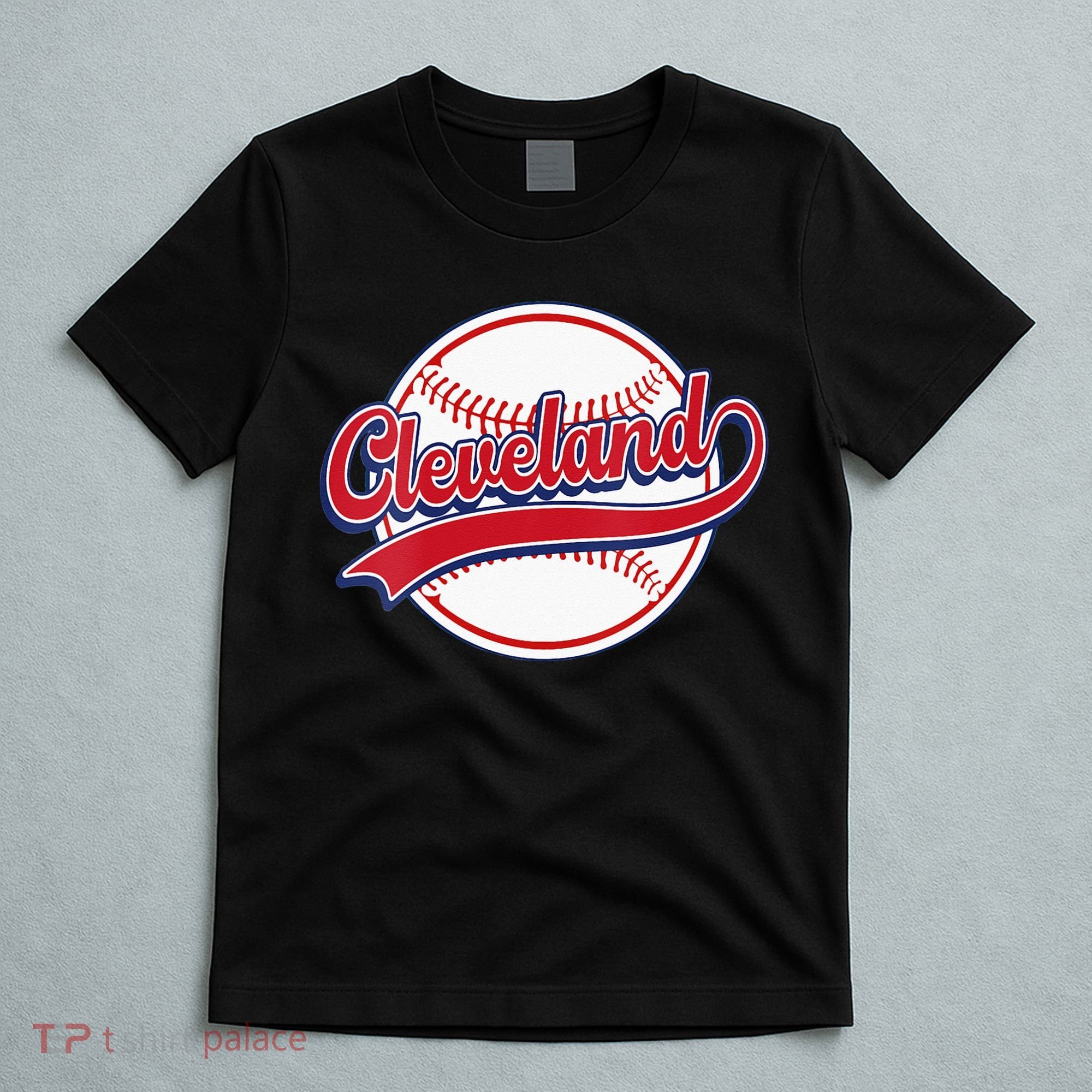 Womens Vintage Cleveland Cityscape Baseball Lover Player And Fans T-Shirt