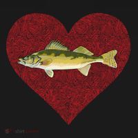Walleye Valentines Day Fish Love Fingerprint Great Gift Pajama Set thumb 2