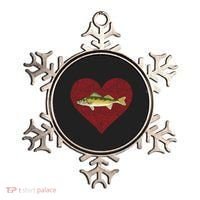 Walleye Valentines Day Fish Love Fingerprint Great Gift Ornament thumb 0