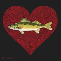 Walleye Valentines Day Fish Love Fingerprint Great Gift Hat thumb 2