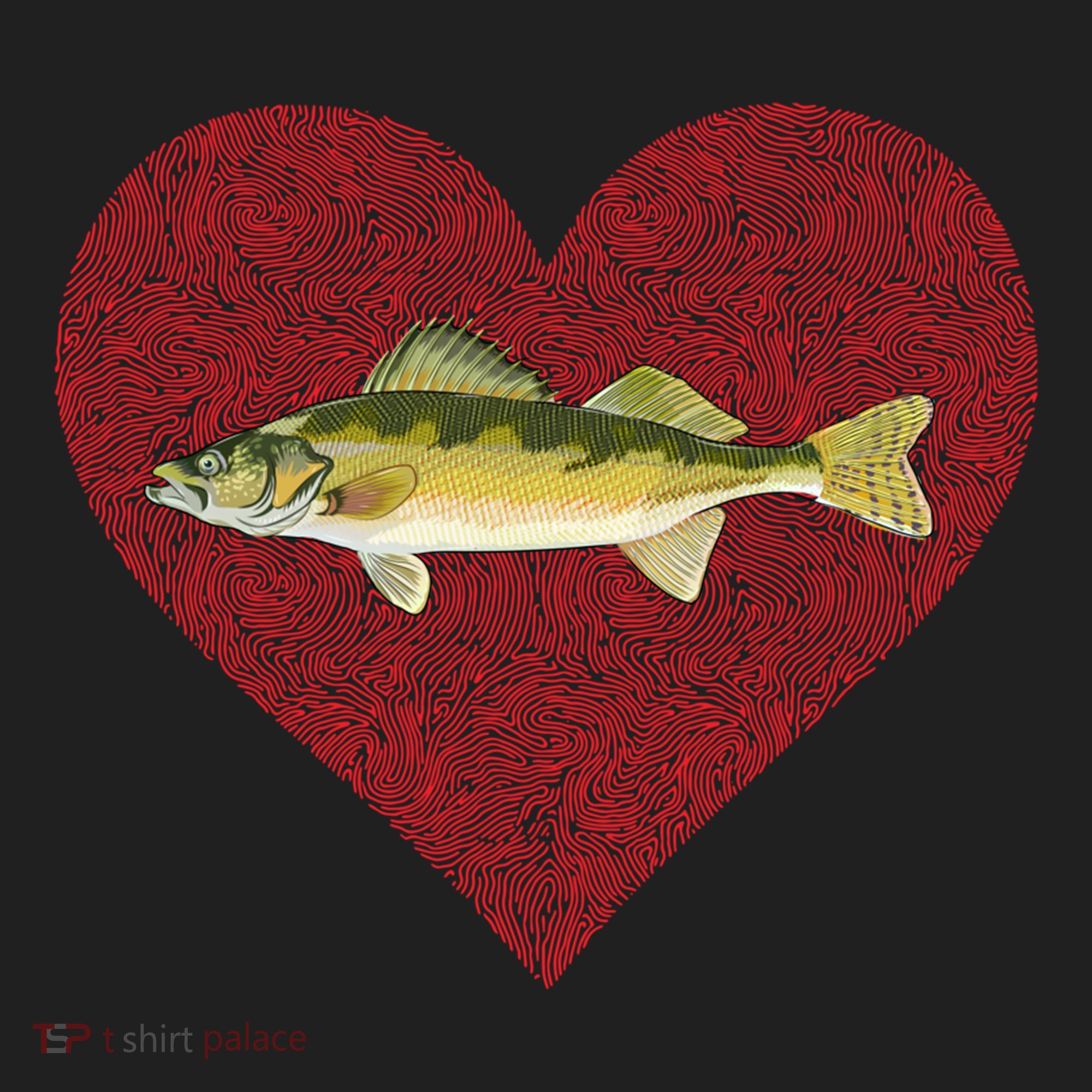 Walleye Valentines Day Fish Love Fingerprint Great Gift Hat