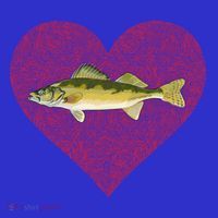 Walleye Valentines Day Fish Love Fingerprint Great Gift Sweatshirt thumb 3