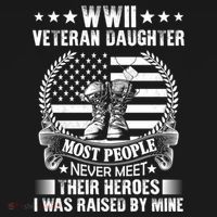 Wwii Veteran Daughter Most People Never Meet Their Heroes Gift Ornament thumb 1