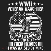 Wwii Veteran Daughter Most People Never Meet Their Heroes Gift Golf Towel thumb 3