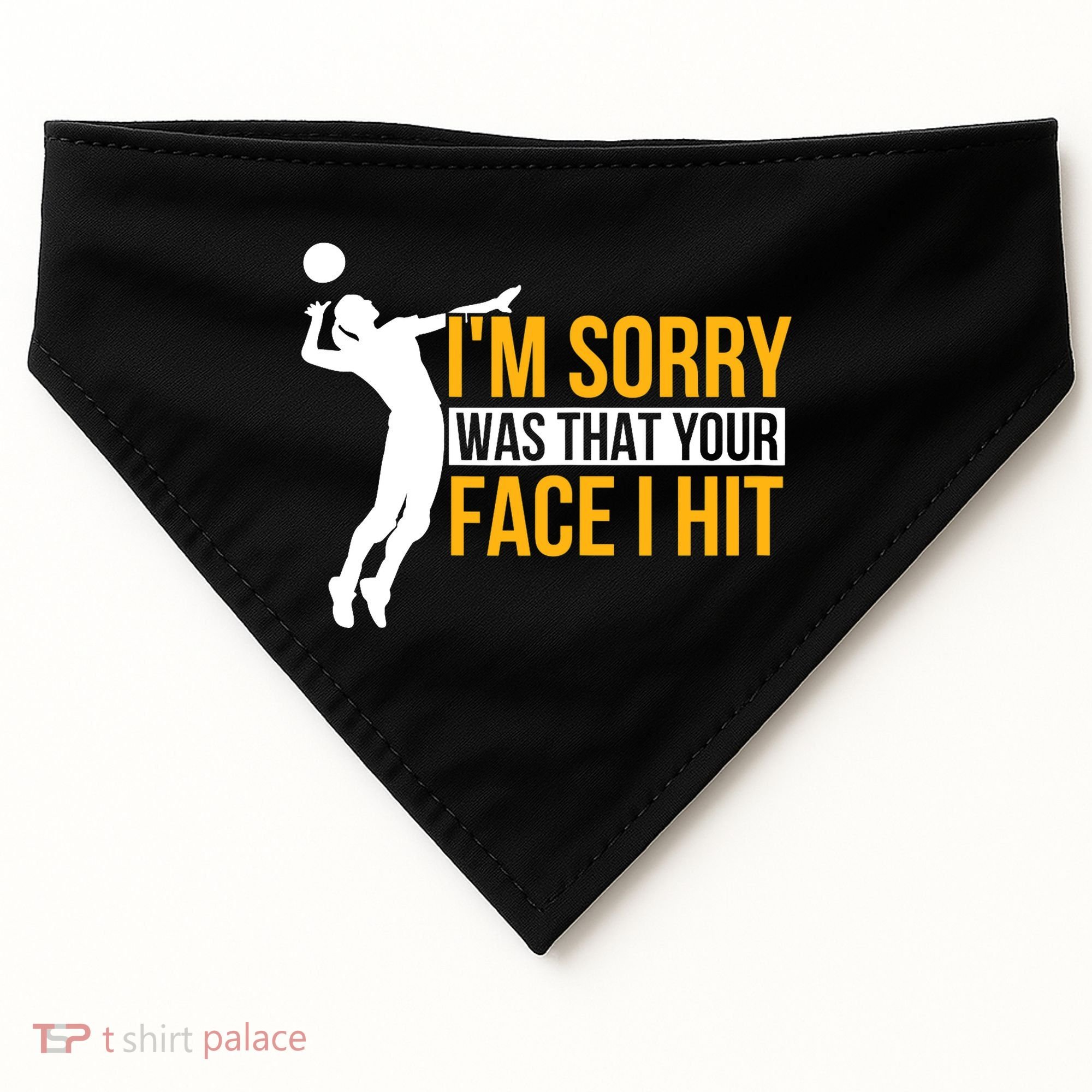 Wo Volleyballer Funny Volleyball USA-Made Doggie Bandana