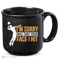 Wo Volleyballer Funny Volleyball 15oz Campfire Ceramic Mug thumb 0