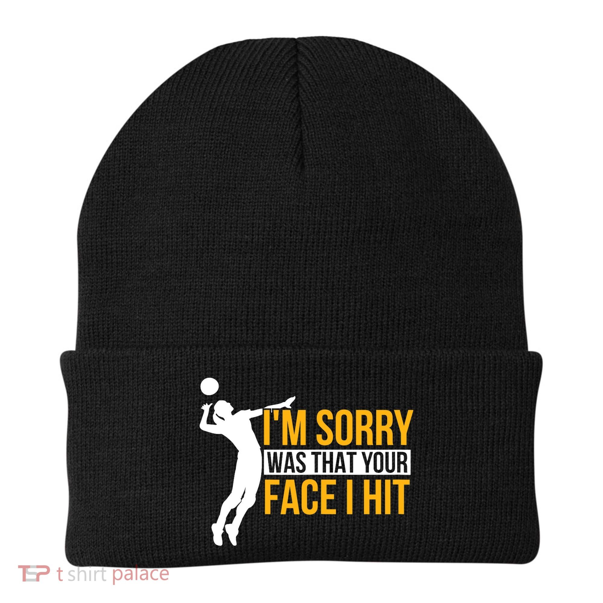 Wo Volleyballer Funny Volleyball Beanie