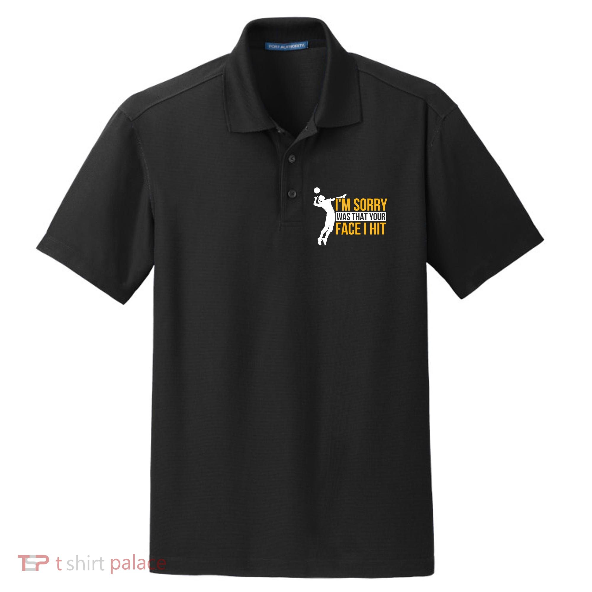 Wo Volleyballer Funny Volleyball Dry Zone Grid Polo