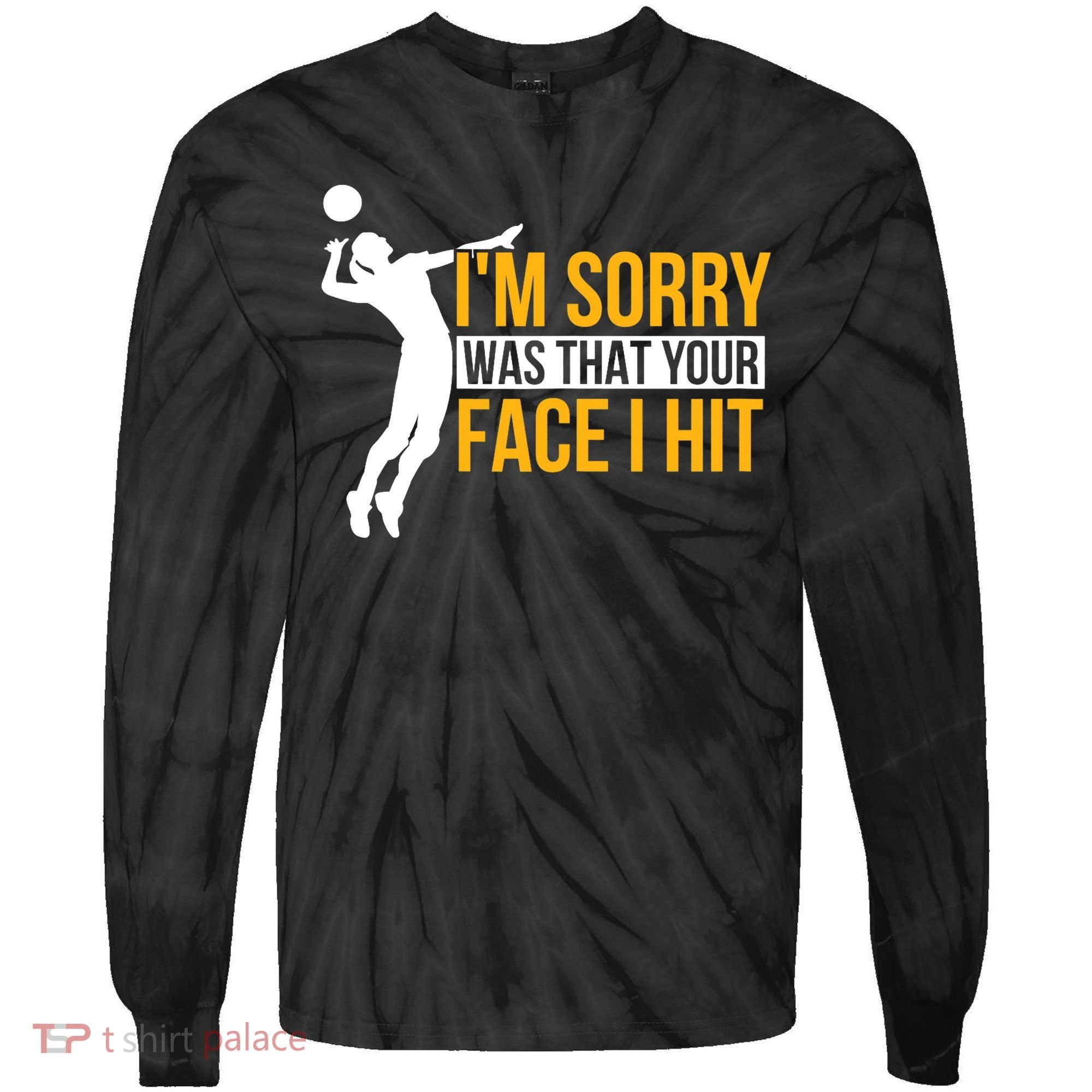 Wo Volleyballer Funny Volleyball Tie-Dye Long Sleeve Shirt