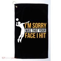 Wo Volleyballer Funny Volleyball Golf Towel thumb 0