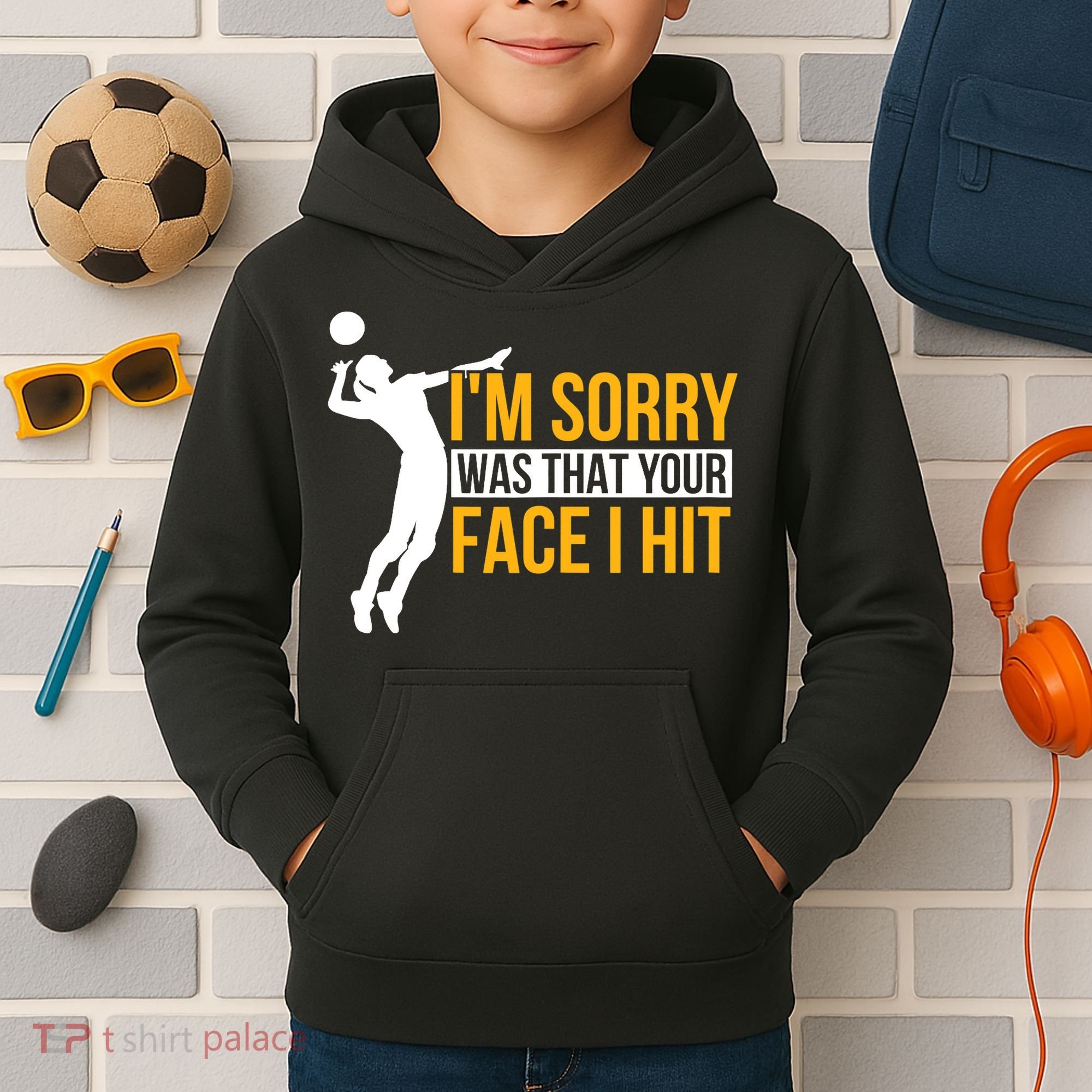 Wo Volleyballer Funny Volleyball Kids Hoodie