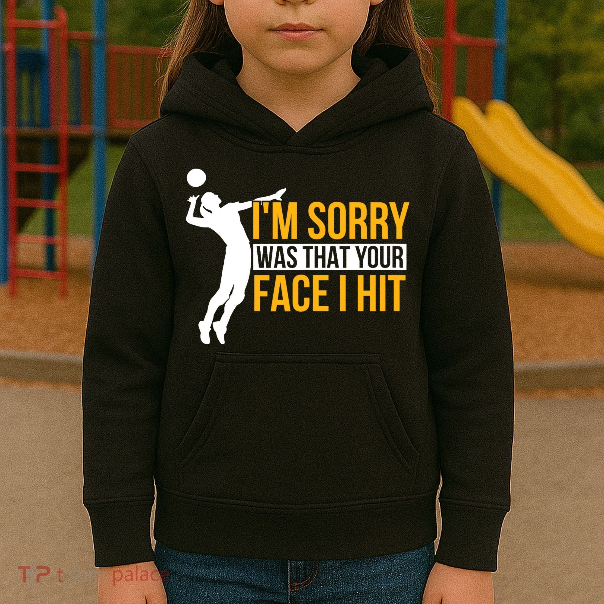 Wo Volleyballer Funny Volleyball Kids Hoodie
