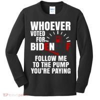 Whoever Voted For Biden You're Paying Funny Kids Long Sleeve Shirt thumb 0