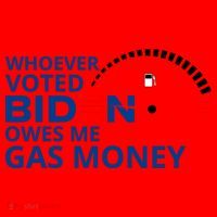 Whoever Voted For Biden Owes Me Gas Money Santa Hat thumb 1